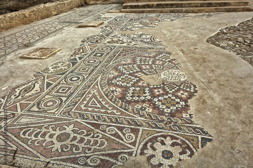 Park in Israel Ancient Greek mosaic Stock Photo Adobe Stock