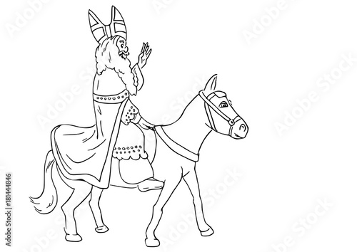 Sinterklaas op zijn paart
