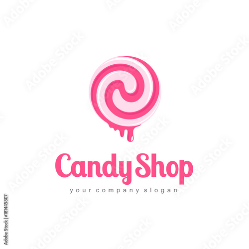 Vector logo for sweets, candy shop, boutique, store