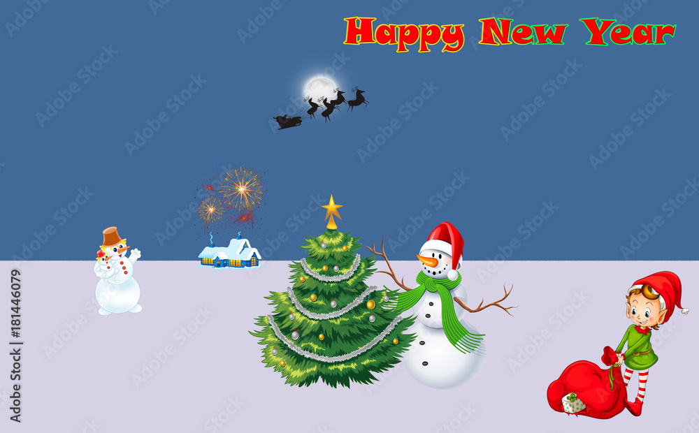New Year at the north pole with Santa Claus New Year at the north pole with Santa Claus