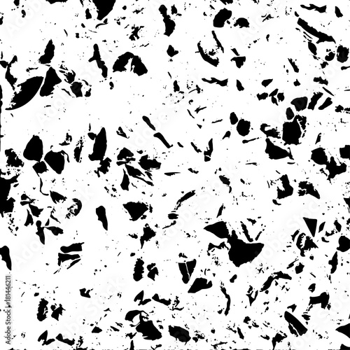 Distressed halftone grunge black and white vector texture -texture of fuit tea background for creation abstract vintage effect with noise and grain