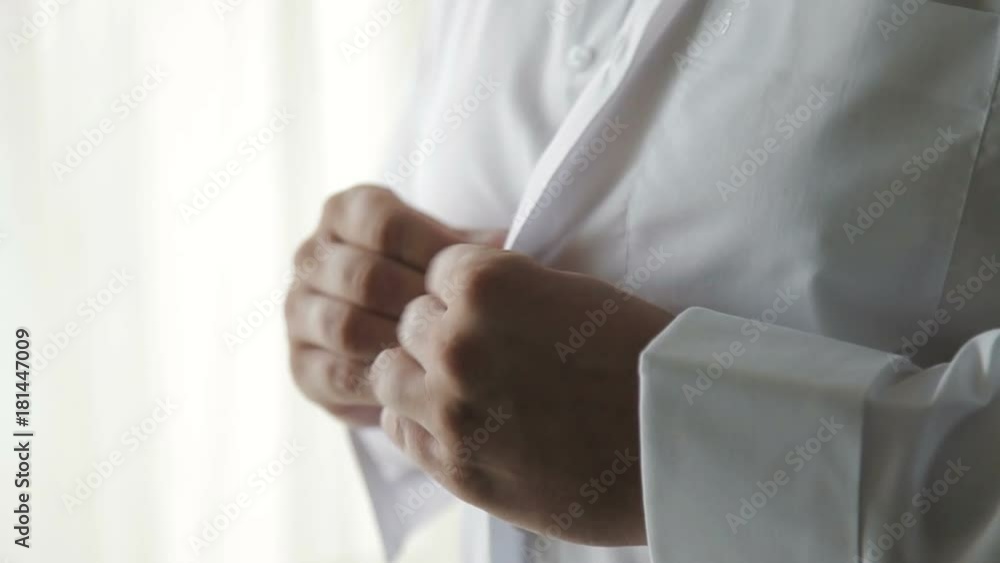 Close up of man wears a suit Close up of man wears a suit