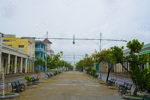 Canvas Print Cienfuegos during Hurrican Irma