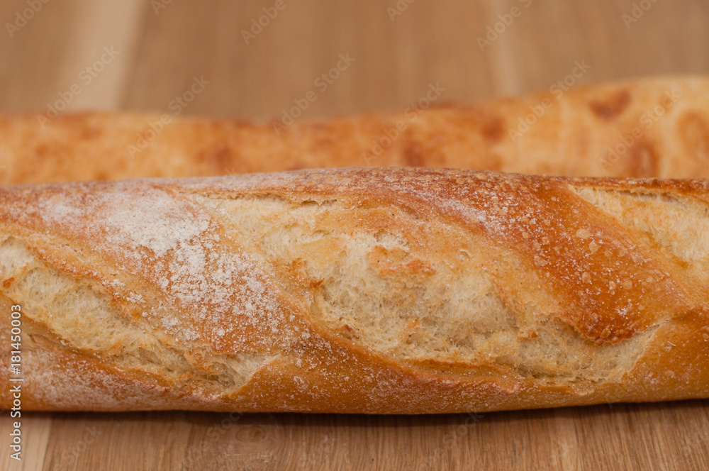 golden crust of French loaf and ciabatta
