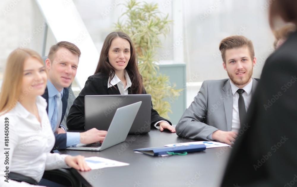 portrait of successful business team at the workplace portrait of successful business team at the workplace