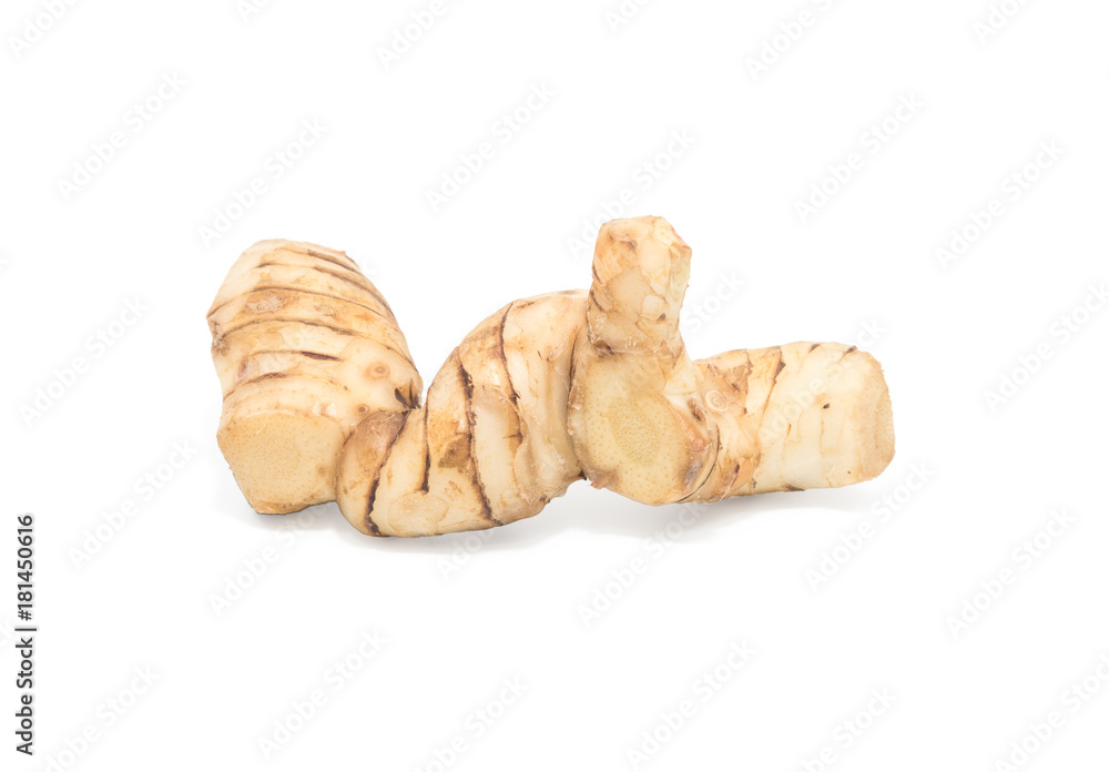 Fresh Greater galangal isolated on the white background. Fresh Greater galangal isolated on the white background.