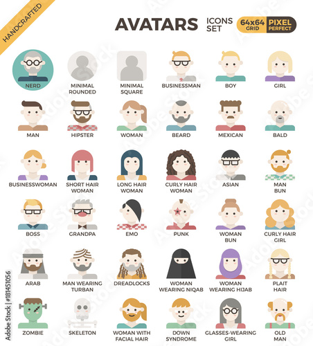 Human diversity avatar icons