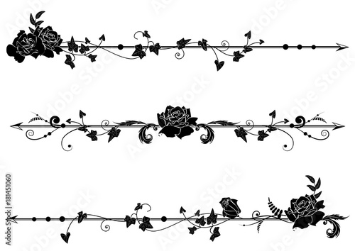 dividers with roses and ivy