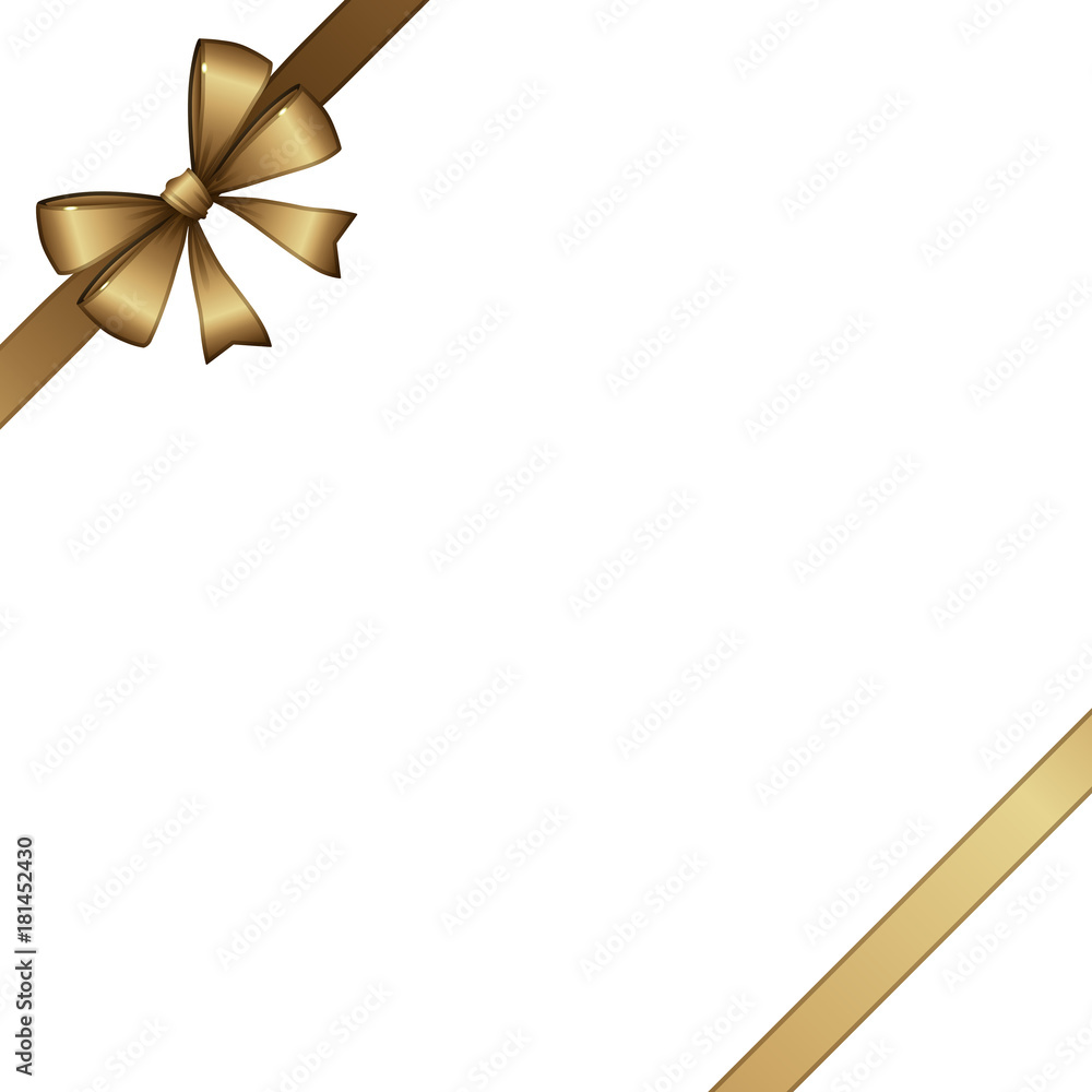 Schleife in Ocker & Gold - Schräg 1 Schleife in Ocker & Gold - Schräg 1
