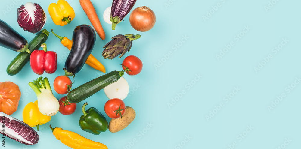 Fresh tasty vegetables falling Fresh tasty vegetables falling