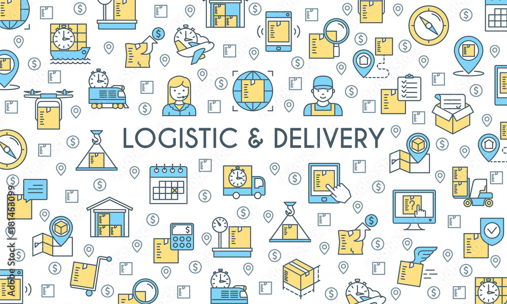 Logistic and delivery banner Logistic and delivery banner