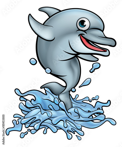 Dolphin Cartoon Character S...