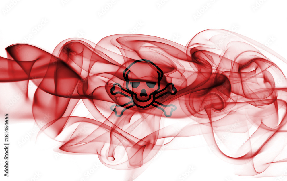 Poison smoke sign flag