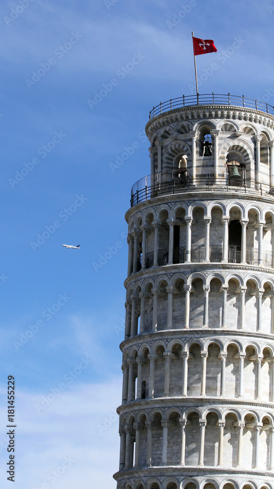 Italian city, pisa tower view