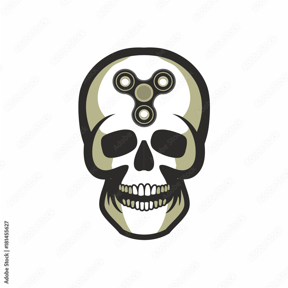 Fototapeta premium toy skull spinner