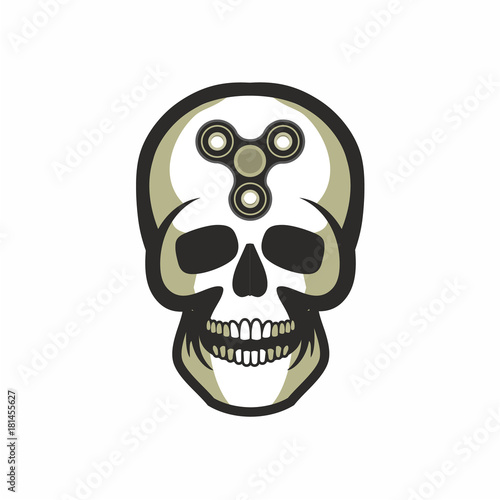 toy skull spinner