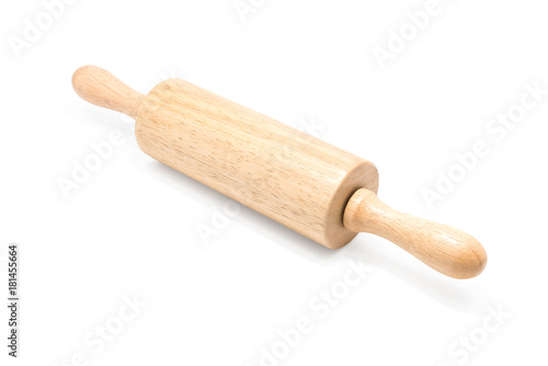 Rolling pin isolated on white background.
