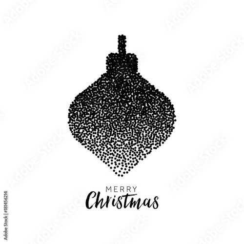 Christmas bauble vector glitter background