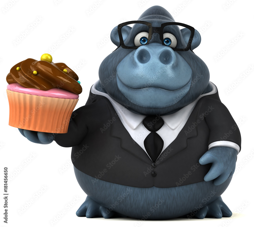 Fototapeta premium Fun gorilla - 3D Illustration