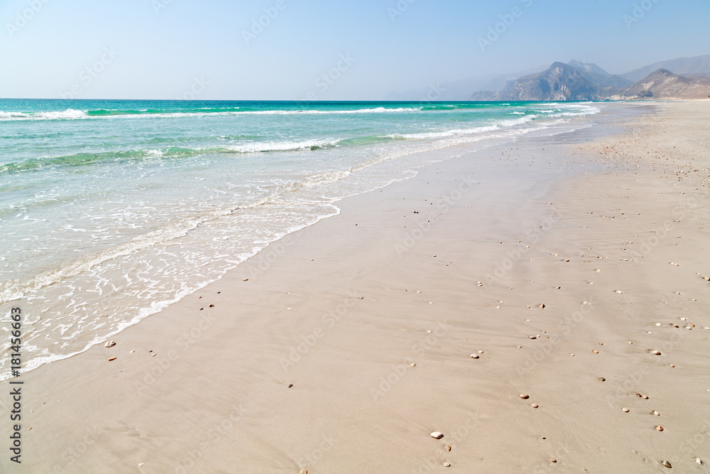 in oman coastline sea    gulf rock