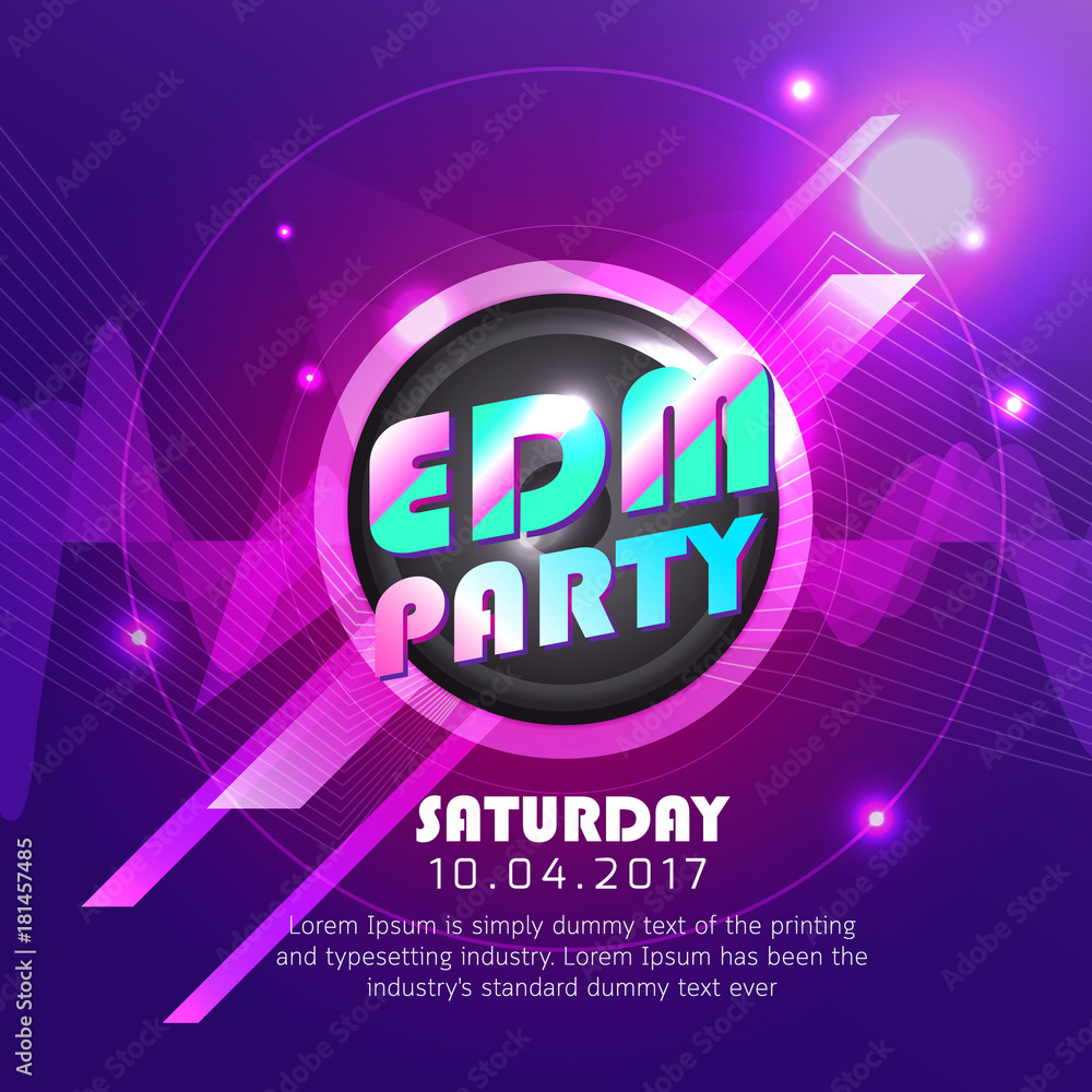 electronic dj music party design background poster vector electronic dj music party design background poster vector