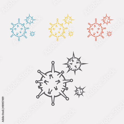 Bacteria, virus icon.