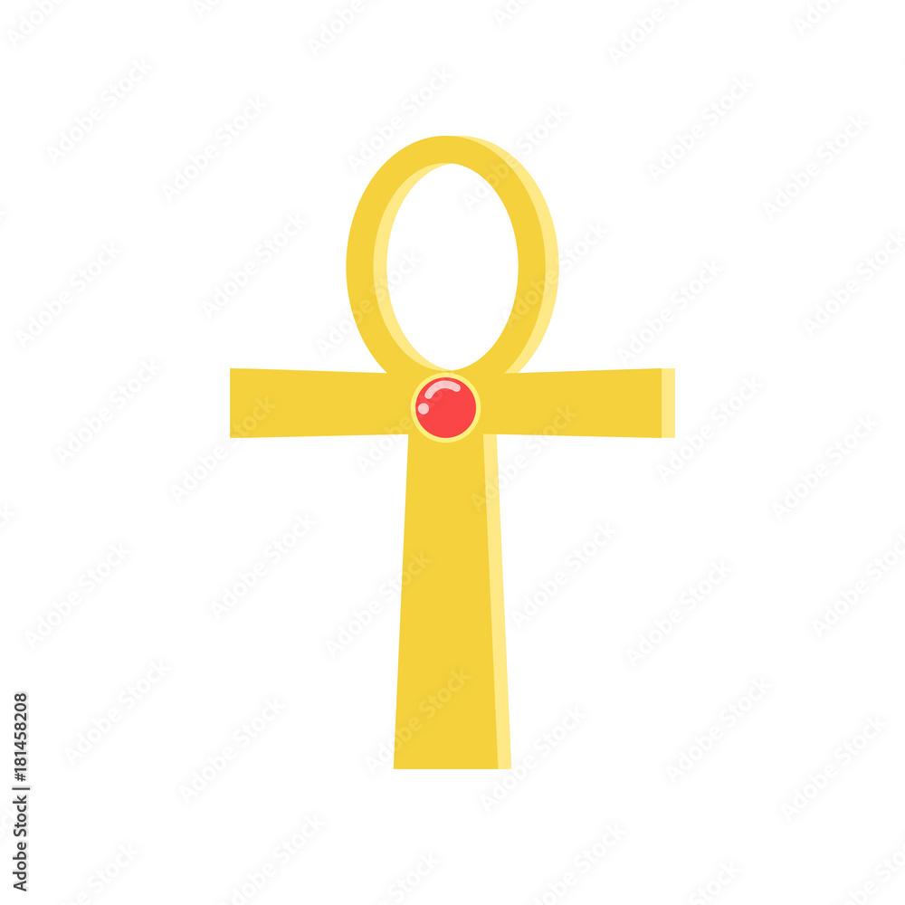 Ankh cross, religious sign of the ancient Egyptian cross, symbol of