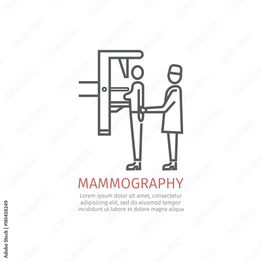 Mammography line icon Mammography line icon
