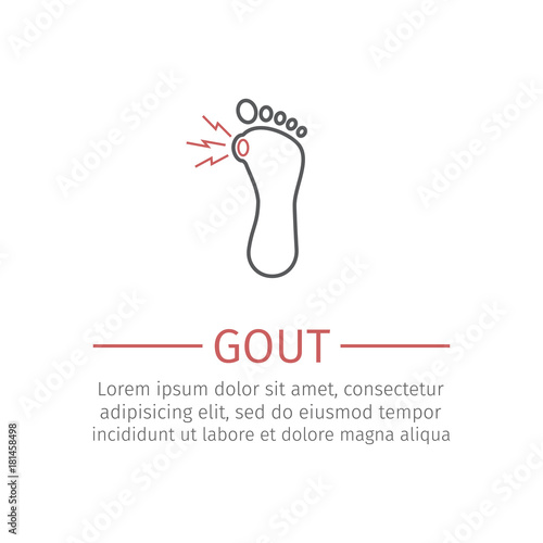 Gout line icon