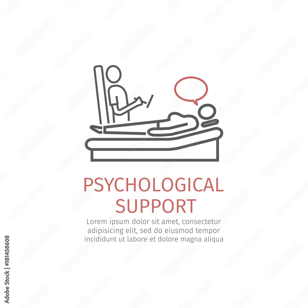 Psychological counseling line icon Psychological counseling line icon