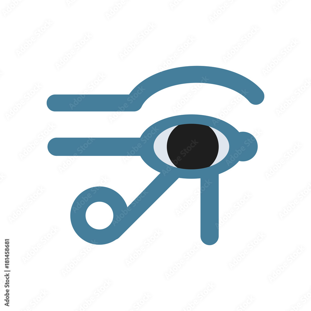 Eye of Horus Egypt Deity, eye of Ra, antique Egyptian hieroglyphic mystical sign, symbol of ancient Egypt, traditional Egyptian culture vector Illustration Eye of Horus Egypt Deity, eye of Ra, antique Egyptian hieroglyphic mystical sign, symbol of ancient Egypt, traditional Egyptian culture vector Illustration