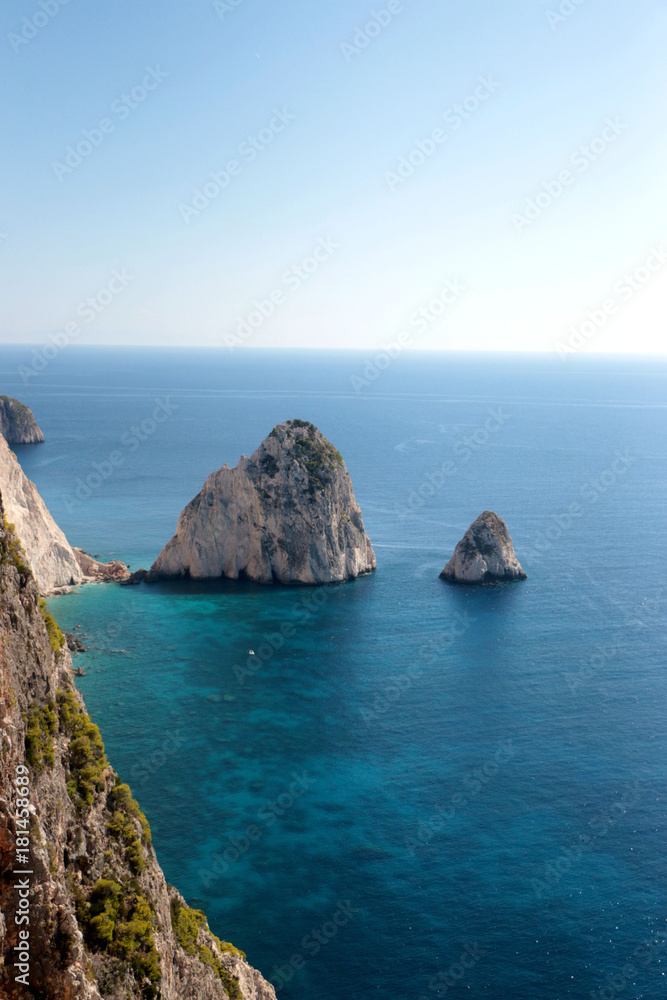 The best views of the Big and Small Mizithra island of Zakynthos, Greece