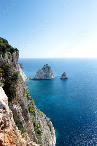 The best views of the Big and Small Mizithra island of Zakynthos, Greece