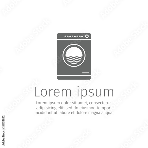 washing machine flat icon