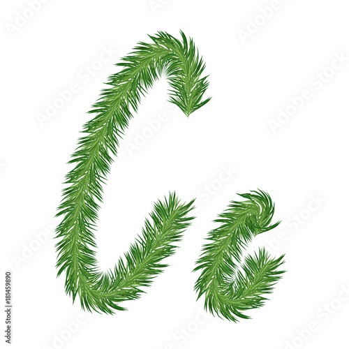 Pine or Fir Tree Letter c