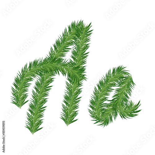 Pine or Fir Tree Letter a 