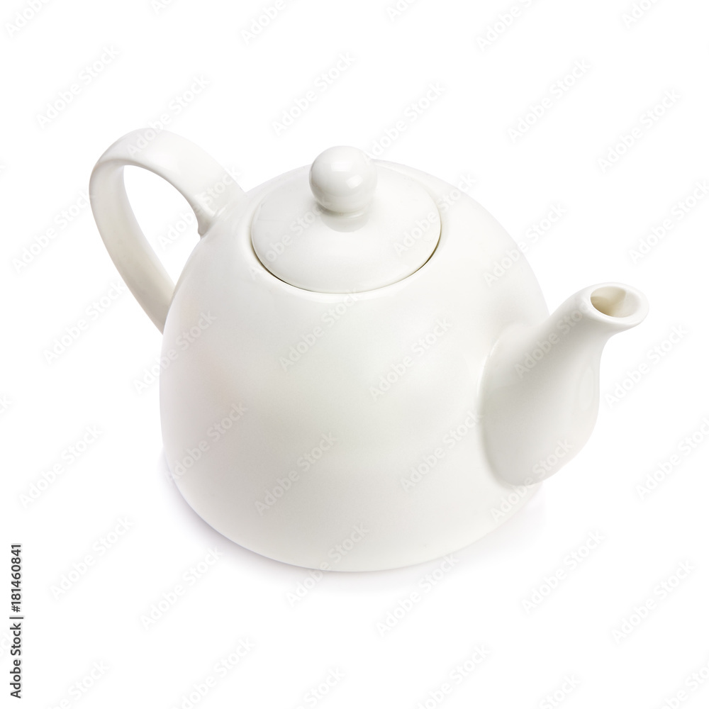 White teapot isolated on white White teapot isolated on white