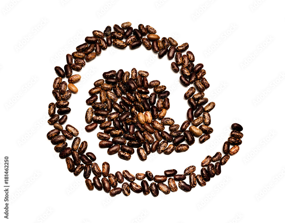 Beans on a white background