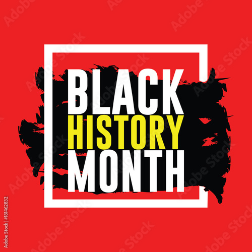 Black History Month Logo Vector Template Design photo