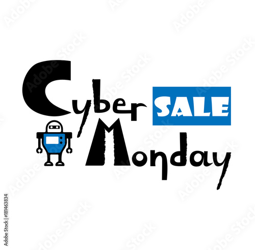 Cyber monday lettering