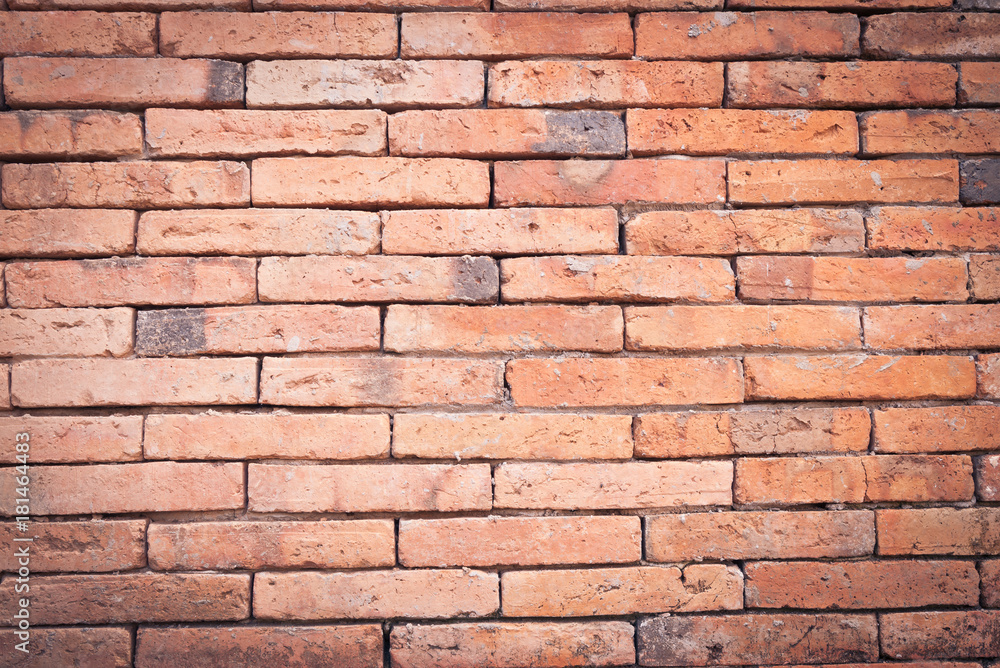 Obraz premium Orange vintage brick wall pattern