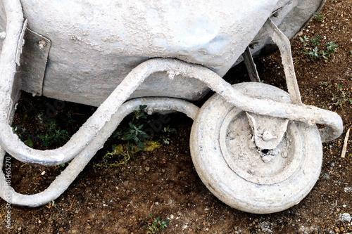 Wheelbarrows at the construction site photo