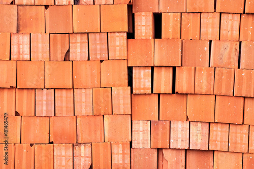 Red stacked bricks