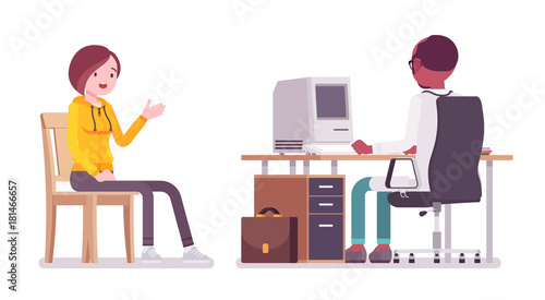 Black male doctor therapist and patient