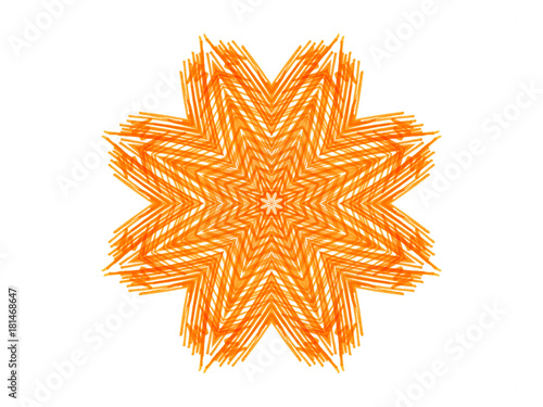 Abstract orange star shape