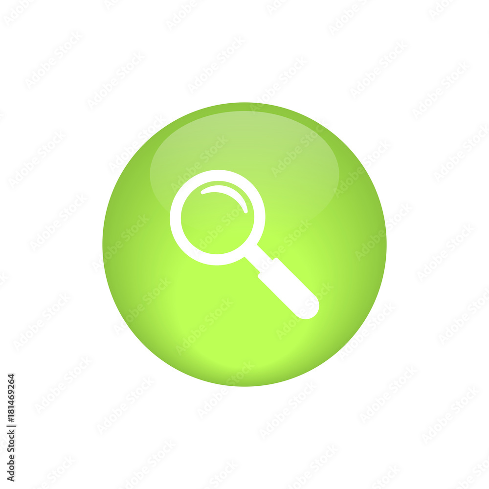 search icon button glossy vector