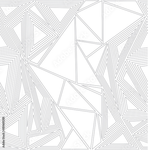 Seamless pattern of geometric shapes. Abstract geometric pattern. Pattern of golden triangles. Mosaic