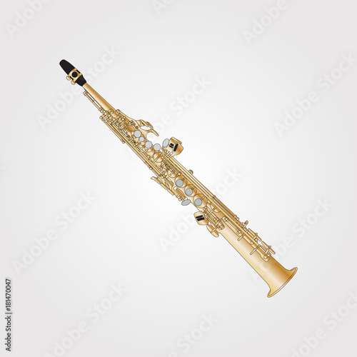 Musical background series. Classical aulochrome soprano sax.