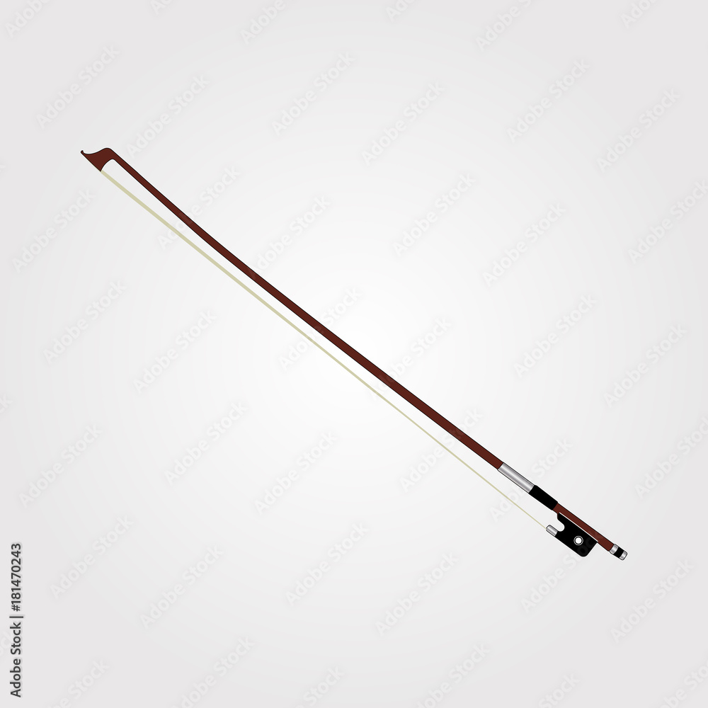 Music violin bows on white background. Elements for design for musical theme. Music violin bows on white background. Elements for design for musical theme.