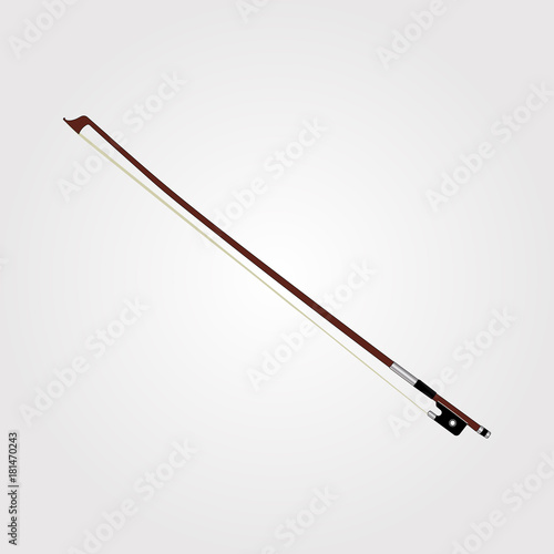 Music violin bows on white background. Elements for design for musical theme.
